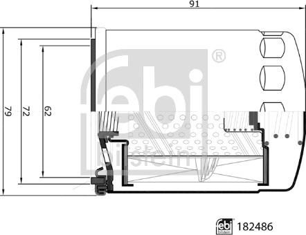 Febi Bilstein 182486 - Eļļas filtrs www.autospares.lv