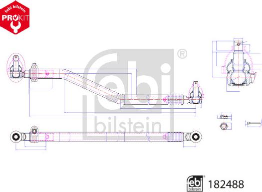 Febi Bilstein 182488 - Stūres garenstiepnis www.autospares.lv