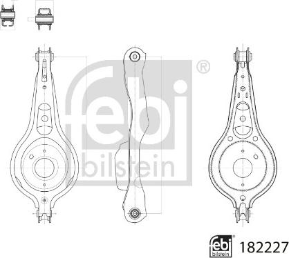 Febi Bilstein 182227 - Neatkarīgās balstiekārtas svira, Riteņa piekare www.autospares.lv