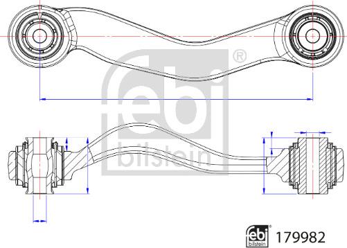 Febi Bilstein 179982 - Neatkarīgās balstiekārtas svira, Riteņa piekare www.autospares.lv