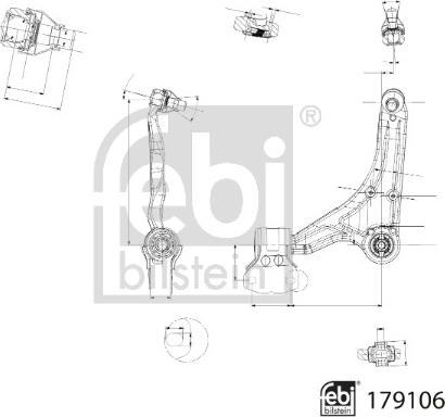 Febi Bilstein 179106 - Neatkarīgās balstiekārtas svira, Riteņa piekare www.autospares.lv