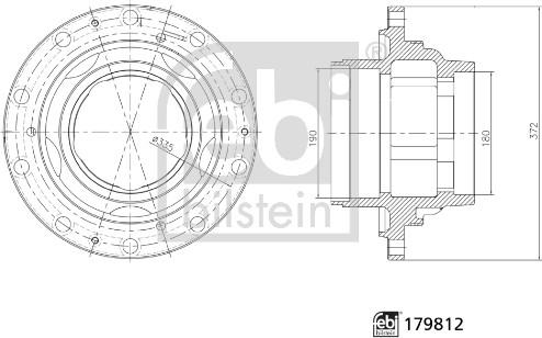 Febi Bilstein 179812 - Riteņa rumba www.autospares.lv