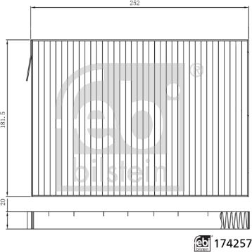 Febi Bilstein 174257 - Filtrs, Salona telpas gaiss autospares.lv