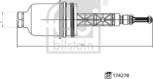 Febi Bilstein 174278 - Vāks, Eļļas filtra korpuss www.autospares.lv