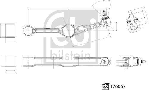 Febi Bilstein 176067 - Neatkarīgās balstiekārtas svira, Riteņa piekare www.autospares.lv