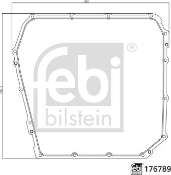 Febi Bilstein 176789 - Seal, automatic transmission oil sump www.autospares.lv