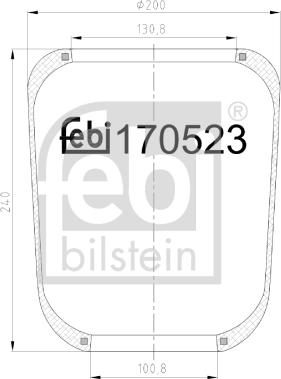 Febi Bilstein 170523 - Pneimoatsperes spilvens, Pneimopiekare www.autospares.lv