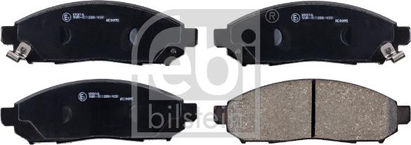 Febi Bilstein 170292 - Brake Pad Set, disc brake www.autospares.lv