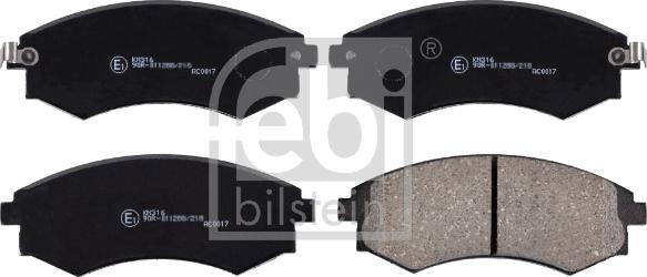 Febi Bilstein 170253 - Brake Pad Set, disc brake www.autospares.lv