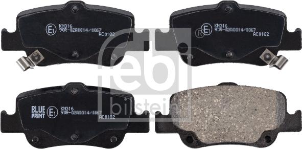 Febi Bilstein 170285 - Brake Pad Set, disc brake www.autospares.lv