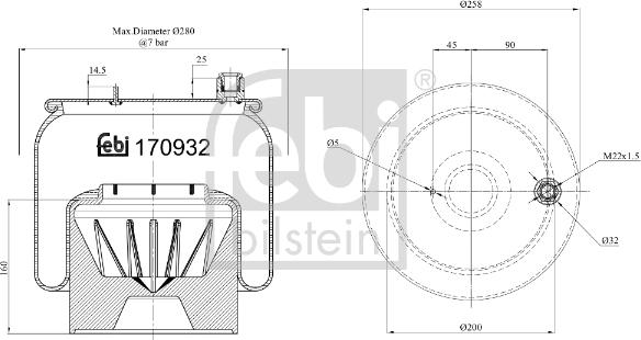 Febi Bilstein 171918 - Bellow, air suspension www.autospares.lv