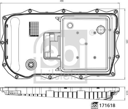 Febi Bilstein 171618 - Hidrofiltrs, Automātiskā pārnesumkārba www.autospares.lv