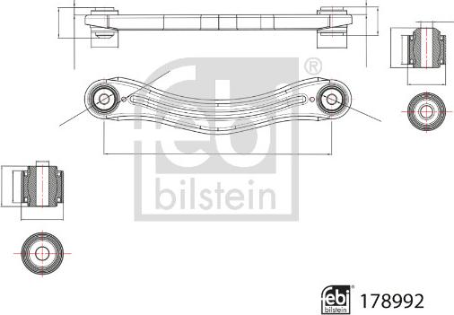 Febi Bilstein 178992 - Neatkarīgās balstiekārtas svira, Riteņa piekare www.autospares.lv