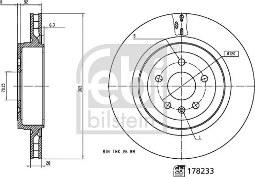 Febi Bilstein 178233 - Bremžu diski www.autospares.lv