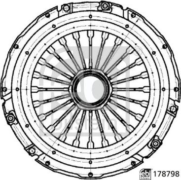 Febi Bilstein 178798 - Clutch Pressure Plate www.autospares.lv