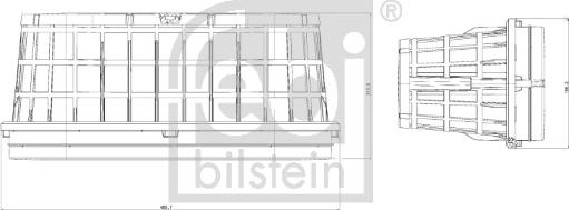 Febi Bilstein 173491 - Air Filter, engine www.autospares.lv