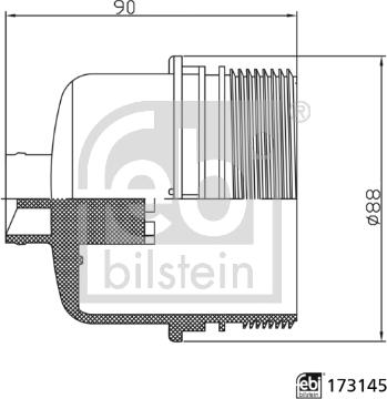 Febi Bilstein 173145 - Vāks, Eļļas filtra korpuss www.autospares.lv