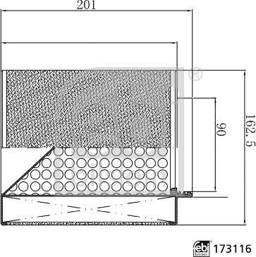 Febi Bilstein 173116 - Gaisa filtrs www.autospares.lv
