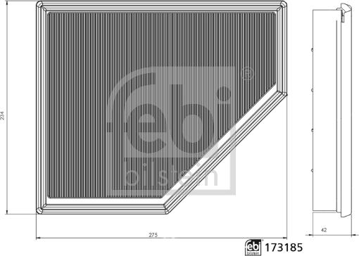 Febi Bilstein 173185 - Gaisa filtrs www.autospares.lv