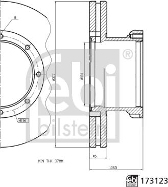 Febi Bilstein 173123 - Bremžu diski www.autospares.lv