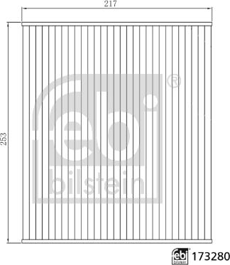 Febi Bilstein 173280 - Filtrs, Salona telpas gaiss autospares.lv