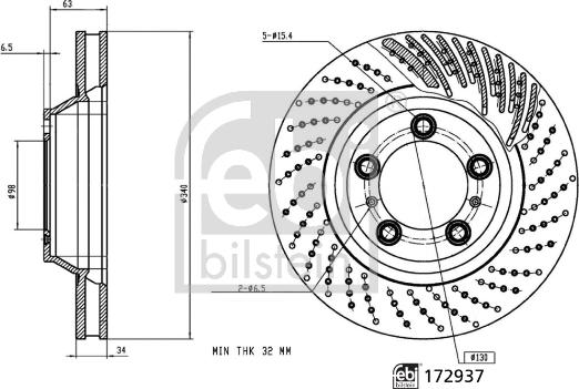 Febi Bilstein 172937 - Bremžu diski www.autospares.lv