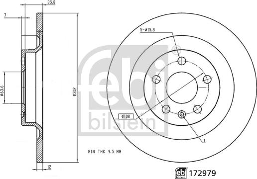 Febi Bilstein 172979 - Bremžu diski www.autospares.lv