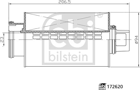 Febi Bilstein 172620 - Filtrs, Kartera ventilācijas sistēma www.autospares.lv