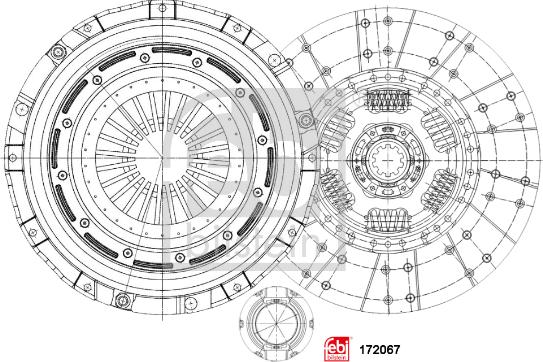 Febi Bilstein 172067 - Sajūga komplekts www.autospares.lv