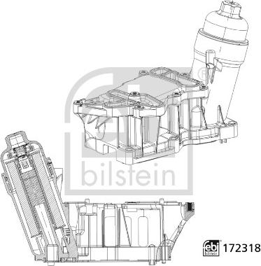 Febi Bilstein 172318 - Korpuss, Eļļas filtrs www.autospares.lv