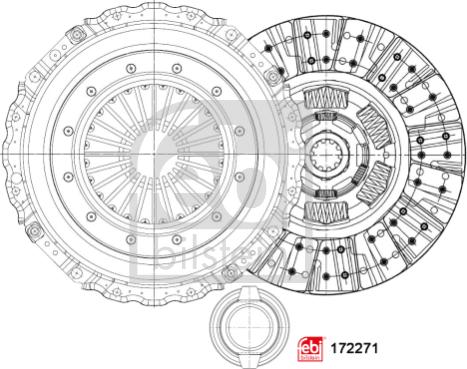 Febi Bilstein 172271 - Sajūga komplekts www.autospares.lv