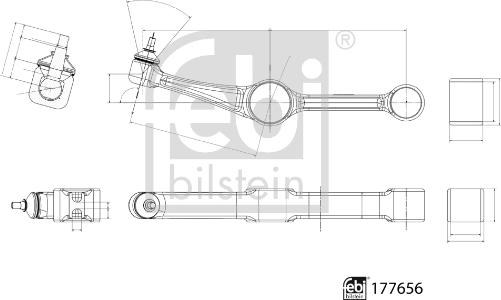 Febi Bilstein 177656 - Neatkarīgās balstiekārtas svira, Riteņa piekare www.autospares.lv