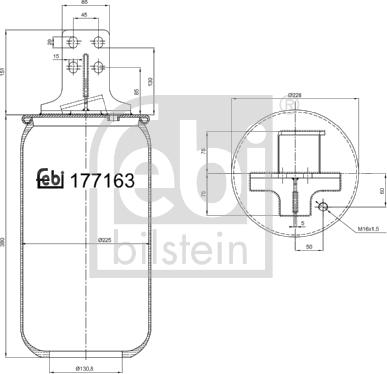 Febi Bilstein 177163 - Pneimoatsperes spilvens, Pneimopiekare www.autospares.lv