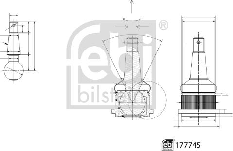 Febi Bilstein 177745 - Balst / Virzošais šarnīrs autospares.lv