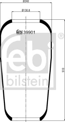 Febi Bilstein 39901 - Pneimoatsperes spilvens, Pneimopiekare www.autospares.lv