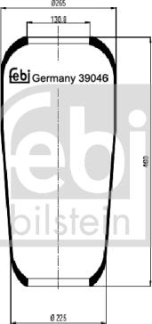 Febi Bilstein 39046 - Pneimoatsperes spilvens, Pneimopiekare www.autospares.lv