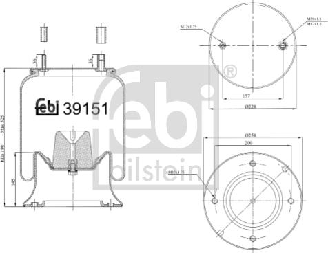 Febi Bilstein 39151 - Bellow, air suspension www.autospares.lv