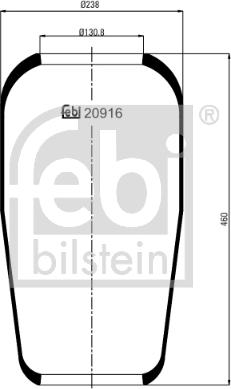 Febi Bilstein 20916 - Pneimoatsperes spilvens, Pneimopiekare www.autospares.lv