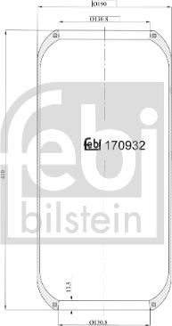 Febi Bilstein 20921 - Pneimoatsperes spilvens, Pneimopiekare www.autospares.lv