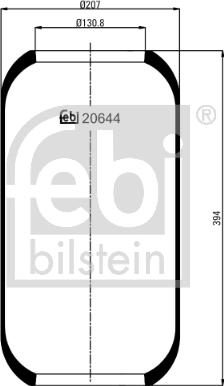 Febi Bilstein 20644 - Pneimoatsperes spilvens, Pneimopiekare www.autospares.lv