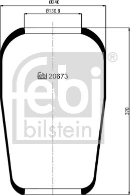 Febi Bilstein 20673 - Pneimoatsperes spilvens, Pneimopiekare www.autospares.lv