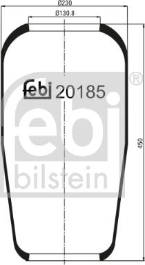 Febi Bilstein 20185 - Pneimoatsperes spilvens, Pneimopiekare www.autospares.lv