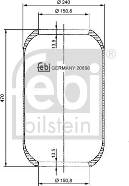 Febi Bilstein 20888 - Pneimoatsperes spilvens, Pneimopiekare www.autospares.lv