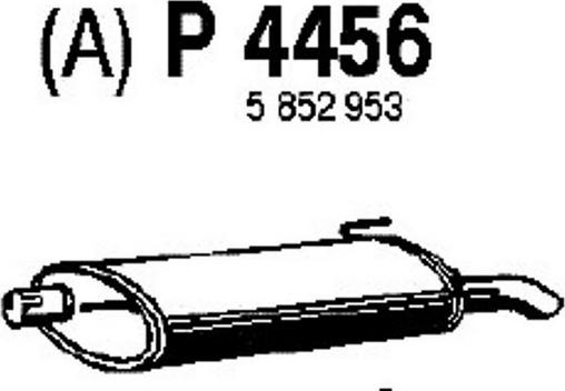 Fenno P4456 - Izplūdes gāzu trokšņa slāpētājs (pēdējais) www.autospares.lv