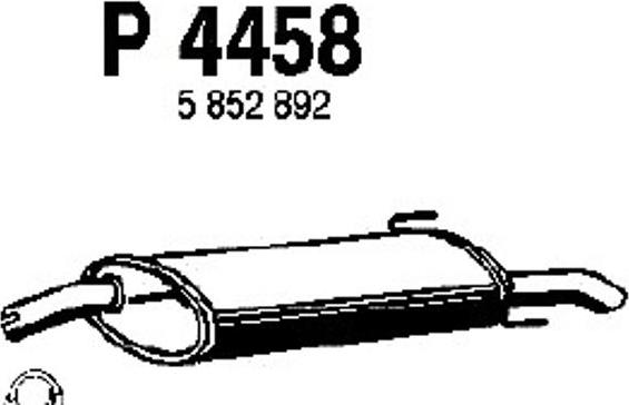 Fenno P4458 - Izplūdes gāzu trokšņa slāpētājs (pēdējais) www.autospares.lv