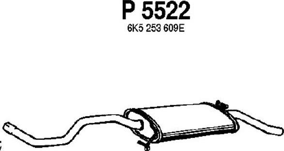 Fenno P5522 - Izplūdes gāzu trokšņa slāpētājs (pēdējais) www.autospares.lv