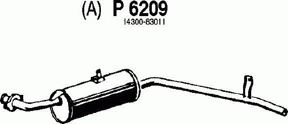 Fenno P6209 - Глушитель выхлопных газов, конечный www.autospares.lv