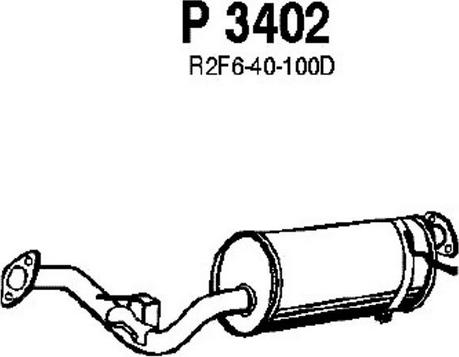 Fenno P3402 - Vidējais izpl. gāzu trokšņa slāpētājs www.autospares.lv