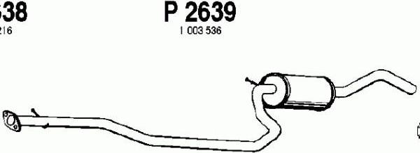 Fenno P2639 - Vidējais izpl. gāzu trokšņa slāpētājs www.autospares.lv