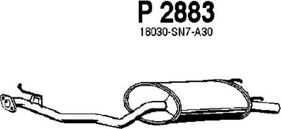 Fenno P2883 - Izplūdes gāzu trokšņa slāpētājs (pēdējais) www.autospares.lv